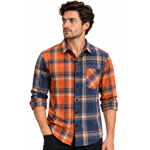 Chemises en flanelle pour hommes, à carreaux, boutonnées, décontractées, vêtements de travail d'extérieur, fournisseur en gros personnalisé, OEM ODM, lot en gros - Product Image 1
