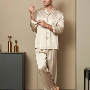 Conjunto de Pijama de Invierno de Seda y Satén para Hombre, Fabricación Profesional, Ropa de Dormir Suave y Casual, Tejido Transpirable - Product Image 2