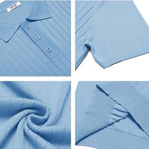 Camisa de Lona para Hombre, Manga Corta, Transpirable, Antiarrugas, Cuello Camisero, Corte Holgado, Informal, Verano, Color Sólido - Product Image 5