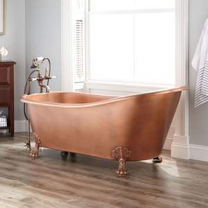 Premium Quality Solid Copper Bathtub Handmade Luxury Bath Tub for Villa <b>Home</b> Hotel Spa and High Class Bathroom Decoration - Product Image 2