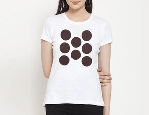 Camiseta de Manga Corta para Mujer, Cuello Redondo, 100% Algodón, Tallas Grandes, Ajustada, de Alta Calidad - Product Image 1