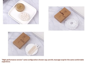 Ensemble d'articles de toilette d'hôtel en bambou biodégradable avec logo personnalisé, kit écologique de shampoing, après-shampoing et gel douche avec pantoufles pour hôtels - Product Image 6