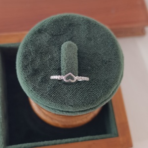 Namivaa 925 Sterling <b>Silver</b> Heart Charm Cubic Zirconia Micro-Insert Band <b>Ring</b> Women Minimalist Romantic Wedding Promise Gift - Product Image 5