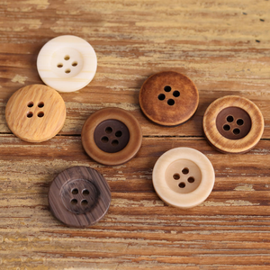 Botones de Resina al por Mayor de 15 mm de Ancho con Borde, en Beige, Blanco, Café Oscuro, Negro, Estilo Vintage para Prendas y Manualidades Naturales - Product Image 3