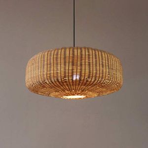 <b>Rattan</b> Lampshade Product Craft Straw Woven Handicraft <b>Lamp</b> <b>Shade</b> Cover Best Seller Modern for Living Room Home Decoration - Product Image 2
