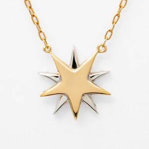 Collar con Colgante de Diamantes Cultivados en Laboratorio en Oro Amarillo de 14K, Diseño de Estrella, 0.25ct, Cierre de Langosta, Joyería de Lujo para Mujer - Product Image 2