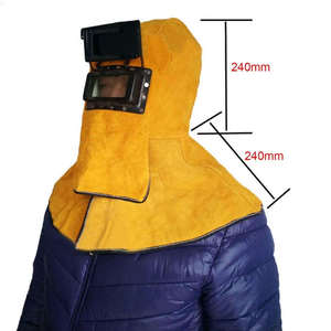 Casco de Soldadura de Cuero Vacuno, Resistente al Calor, Gorro de Trabajo para Pulir - Product Image 5