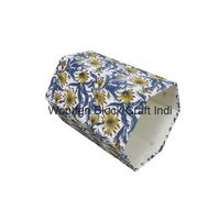 Housse de poubelle imprimée à la main en tissu 100% coton, design décoratif pour la maison, motif roulé pour un intérieur élégant