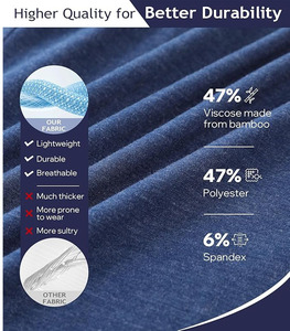 Shorts de sport décontractés pour hommes en tissu éponge, séchage rapide, anti-plis, brodés, avec ourlet fendu, taille haute élastique, respirants, pour le yoga - Product Image 4