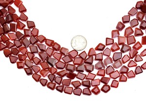 AAA+ Red Onyx 12mm-15mm Faceted Nuggets Beads Natural Rare Onyx <b>Step</b> Cut Tumbled Semi Precious Gemstone Beads For Jewelry Making - Product Image 4