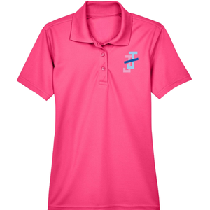 เสื้อโปโลผู้หญิงสีบานเย็น ปักลาย แขนสั้น คอปก ผ้าคอตตอนผสม สวมใส่สบาย เหมาะสำหรับกอล์ฟ ธุรกิจ และลำลอง - Product Image 6