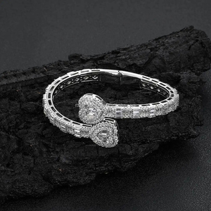 RB <b>Gems</b> Hot-Selling Hip-Hop Diamond Asscher Cut Miami Cuban Chain Women's <b>Bracelets</b> 14mm Width Yellow Gold Plated Lab Grown IGI - Product Image 3
