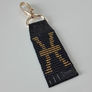 Porte-clés artisanal en perles de rocaille, porte-clés de Noël, porte-clés écologique, sangle décorative brodée - Product Image 4