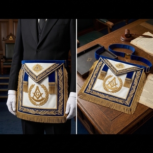 Insignias Maestras Bordadas con Pin de Seguridad para Ceremonias de Logias Masónicas, Regalia OEM ODM, Tela Personalizada para Coser, Proveedor Mayorista - Product Image 6