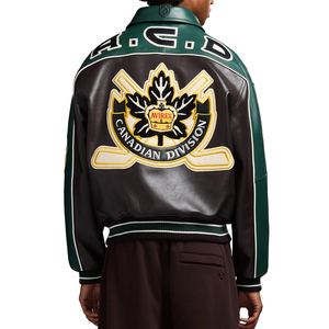 OEM Customized Outdoor Waterproof Avirex Leather <b>Jackets</b> Luxury Custom High Quality Street Wear <b>Men</b> Leather Avirex <b>Jackets</b> - Product Image 6