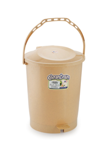 Premium Plastic Pedal <b>Dustbin</b> with Handle & Lid, Floral Printed Waste Bin for Bathroom, <b>Kitchen</b>, Bedroom, Office & Home Use - Product Image 3