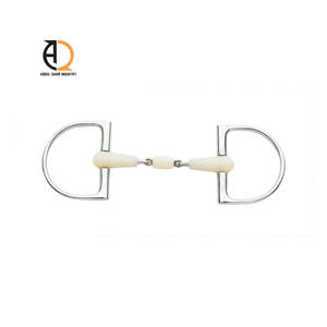 Bocado de acero inoxidable para caballo con boca de cobre para entrenamiento, longitud de boca plateada 130mm - Product Image 5