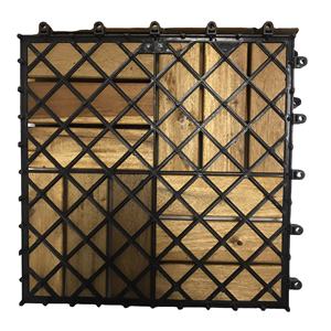 Suelo de Madera de Acacia Vietnamita GV-012A de Viet Wood, Moderno, Impermeable, Antideslizante, Encastrable, Cuadrado, Negro, Contemporáneo, para Exteriores y Patios - Product Image 3