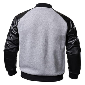 เสื้อแจ็คเก็ตวาร์ซิตี้แบบกำหนดเอง ปักโลโก้ คุณภาพสูง ทำจากผ้าขนสัตว์และหนัง แจ็คเก็ตเบสบอล - Product Image 4