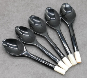 ช้อนเขาควายช้อนช้อนแบบแบนสีธรรมชาติ - Product Image 6