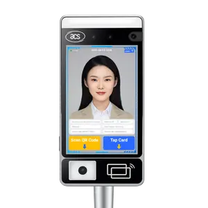 8-אינץ גדול מסך זיהוי הפנים זמן נוכחות מכונה מסוף דינמי זיהוי פנים כרטיס Swiping