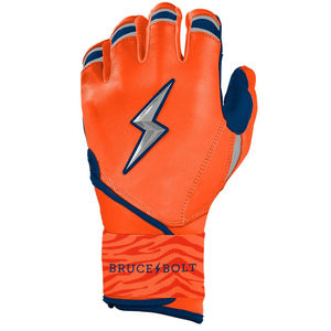 ถุงมือตีเบสบอล Bruce Bolt สีส้มน้ำเงิน ปรับแต่งได้ บุฟองน้ำ ปิดด้วยแถบตีนตุ๊กแก สำหรับเด็ก ทั้งชายและหญิง ฝึกซ้อม - Product Image 4