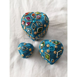 Vintage Heart Shape Jewelry <b>Box</b> Set of 3 Pcs Metal Treasure Trinket <b>Storage</b> Organizer Case for Ring Earrings Necklace Pill <b>Box</b> - Product Image 3