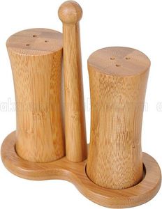 Round Shape Wooden Salt Pepper Shaker For Kitchen Spice <b>Storage</b> Tabletop Use And Dining Room Decor - Product Image 3