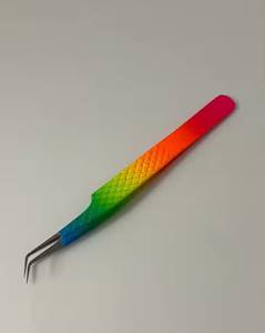 แหนบต่อขนตา Morje Surgical Rainbow  ทำจากสแตนเลส ขนาด 10 มม. ปลายแหลมแม่นยำ จับกระชับ ผิวเรียบเนียน สำหรับต่อขนตา - Product Image 6