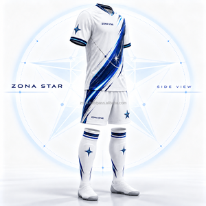 Uniforme de Fútbol Sublimado Personalizado al por Mayor, Jersey y Pantalones Cortos de Fútbol para Hombre de Poliéster de Secado Rápido, Conjunto de Equipación de Equipo, Logotipo Personalizado OEM - Product Image 2