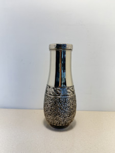Premium Antique Silver Plated Bedside Carafe Jar 1500ml Embossed Floral Pattern Metal Water Carafe Luxury Wellness Drinkware <b>Set</b> - Product Image 4