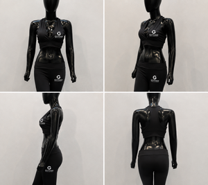 2026 Trending Custom Logo Solid Color Women's Sexy Back Halter Strap Crew Neck High Support Eco-Friendly Four-Way Sports <b>Bra</b> - Product Image 3