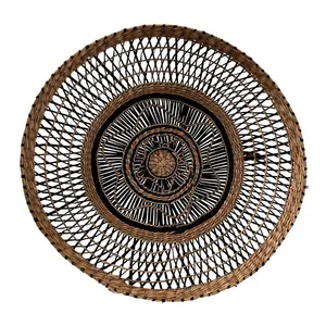 Hot Trend In Us Natural Decoration Wave Seagrass Wall Decor Seagrass Basket For Home Decor handmade in Vietnam