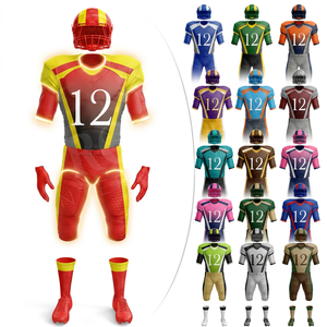 Vêtements de sport tendance en promotion, qualité supérieure, logo brodé personnalisé, uniformes de football américain, kits personnalisés OEM ODM - Product Image 1