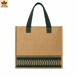 Bolsa de Compras de Yute Natural Impresa Personalizada, 36x40x15cm, Laminada en PP, Reutilizable, Venta al Por Mayor, Fabricante OEM ODM, Marca Privada - Product Image 6