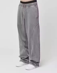 Nouvelle Arrivée Pantalon Homme Tendance Délavé à l'Acide, Tissu 100% Coton de Haute Qualité, Taille Élastique, Coupe Ample, Survêtement pour Homme - Product Image 2