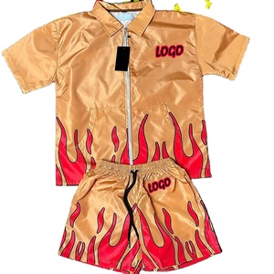 Chaqueta Deportiva Personalizada con Estampado de Serigrafía, de Poliéster, con Cierre, Estilo Holgado, Unisex, Cortavientos de Verano, Conjunto Deportivo Corto - Product Image 1