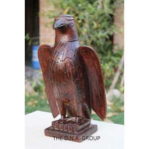 Estatua de pájaro de madera antigua hecha a mano colección de esculturas únicas de arte - Product Image 4