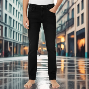 Jeans para Hombre, Corte Slim Fit, Estilo Formal de Negocios, Jeans Básicos Desgastados, Pantalones de Mezclilla para Hombre, Pantalones de Moda para Hombre - Product Image 2