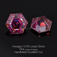 Pierre précieuse en vrac synthétique Lab Grwon Hexagone Forme Cut Cvd Diamant VVS Excellente Coupe Pour Bijoux