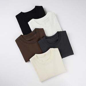 T-shirt Oversize 200 GSM 100% Coton avec Impression Lettres Floquées, Manches Courtes, Coupe Ample, Été, Unisexe, pour Couples, T-shirt Vierge - Product Image 5