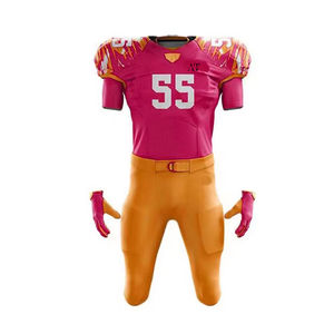 Wholesale Custom American Football Uniform Jersey Breathable 100% Cotton Football Set Personalized Men's Adult Shirts and Wear - Product Image 3