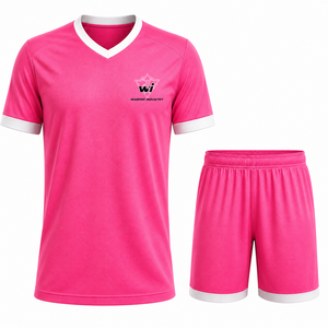 Conjunto de Camiseta de Fútbol Personalizada OEM de Alta Calidad, Impresión por Transferencia de Calor, Transpirable, de Secado Rápido, Anti-UV, 100% Poliéster, Tejido de Malla - Product Image 1