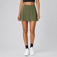 Jupe de sport plissée respirante à séchage rapide pour femme avec logo personnalisé, taille haute et short intégré