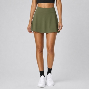 Custom Logo Women High Waist Tennis <b>Skirt</b> White Pleated Athletic Golf <b>Skirt</b> Quick Dry Workout Sports <b>Skirt</b> with Built In Shorts - Product Image 5