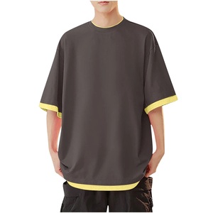 T-shirt en coton tricoté de qualité supérieure pour homme, design personnalisé, écologique, respirant, vêtements décontractés streetwear, fournisseur - Product Image 2