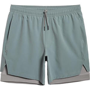 Shorts de sport pour hommes en maille respirante à double couche personnalisés avec poches, collection été 2026, haute qualité, par Dress Sports - Product Image 1