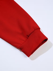 Sudadera Oversize Roja con Estampado de Dibujos Animados de Pantera Rosa, Unisex, Color Sólido, Tejido de Punto, Otoño - Product Image 3
