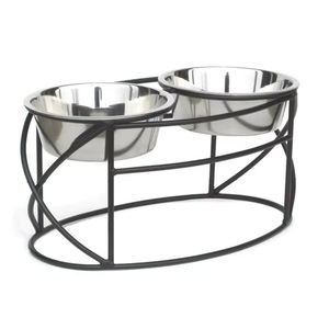 Cuenco Elevado Moderno de Pata Recta, Alimentador de Mascotas, Pies de Metal Negro, Tamaño XL Doble, 2L, Aplicación Automática de Agua y Comida, Perros y Gatos - Product Image 3
