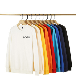 Sweat-shirt à col rond personnalisé pour femme, 100% coton tricoté, couleur unie, manches longues, vêtements décontractés pour l'automne - Product Image 1